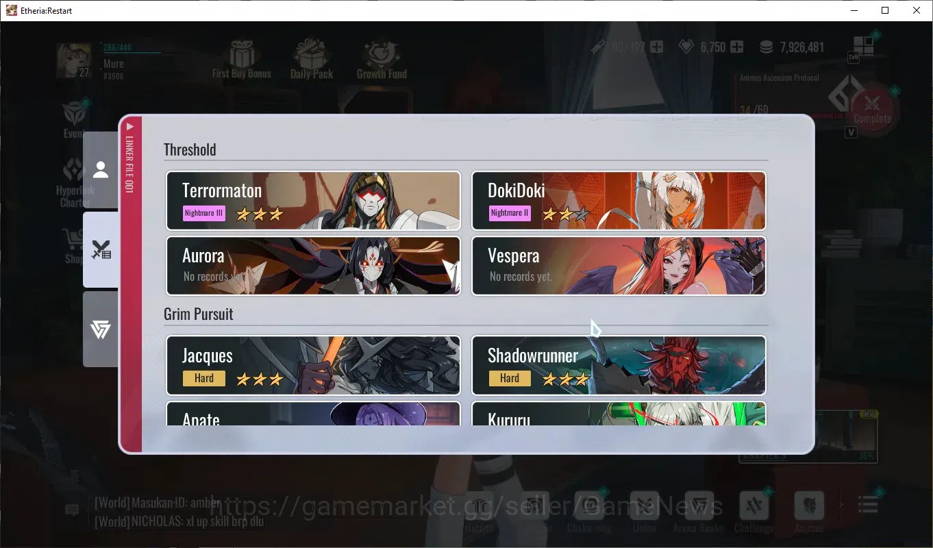 Etheria: Restart Accounts EUROPE-S22|Lv27|6K Crystal|14 SSR[Lian,Plume,Xuan image 9