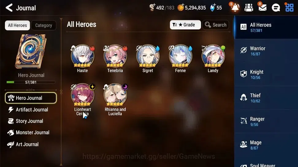 Epic Seven Accounts GLOBAL|UnVerif|2 ML(Rhianna&Luciella,Lionheart Cer image 5