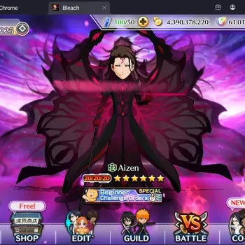 Bleach: Brave Souls Accounts High-End Global |1M BP+61K Orb|End Game|9K+ Acc Ticket|ByakuyaTYBW26|Aizen,Grimmjow