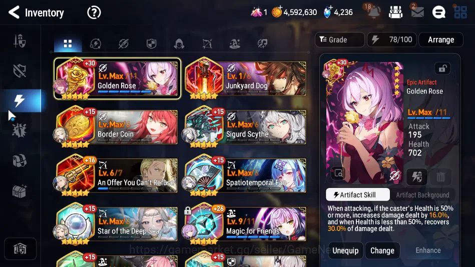 Epic Seven Accounts Mid-Tier ASIA Verif|16 ML(A Tywin,Belian,SP Politis,C Lilias,etc)+Collab(Sol,Ram,Shuna),Etc|4,2 15