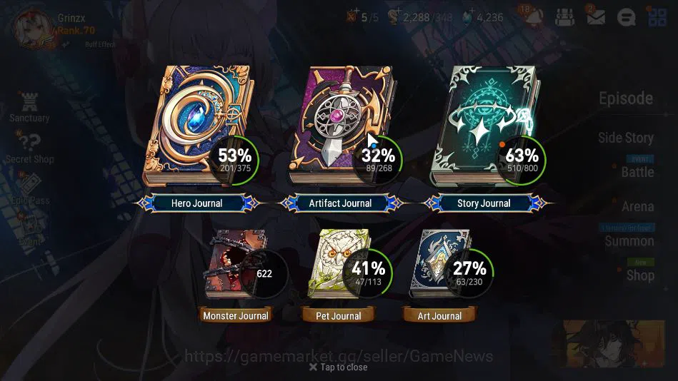 Epic Seven Accounts Mid-Tier ASIA Verif|16 ML(A Tywin,Belian,SP Politis,C Lilias,etc)+Collab(Sol,Ram,Shuna),Etc|4,2 3