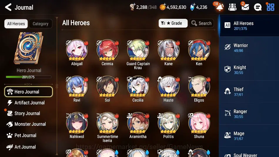 Epic Seven Accounts Mid-Tier ASIA Verif|16 ML(A Tywin,Belian,SP Politis,C Lilias,etc)+Collab(Sol,Ram,Shuna),Etc|4,2 7