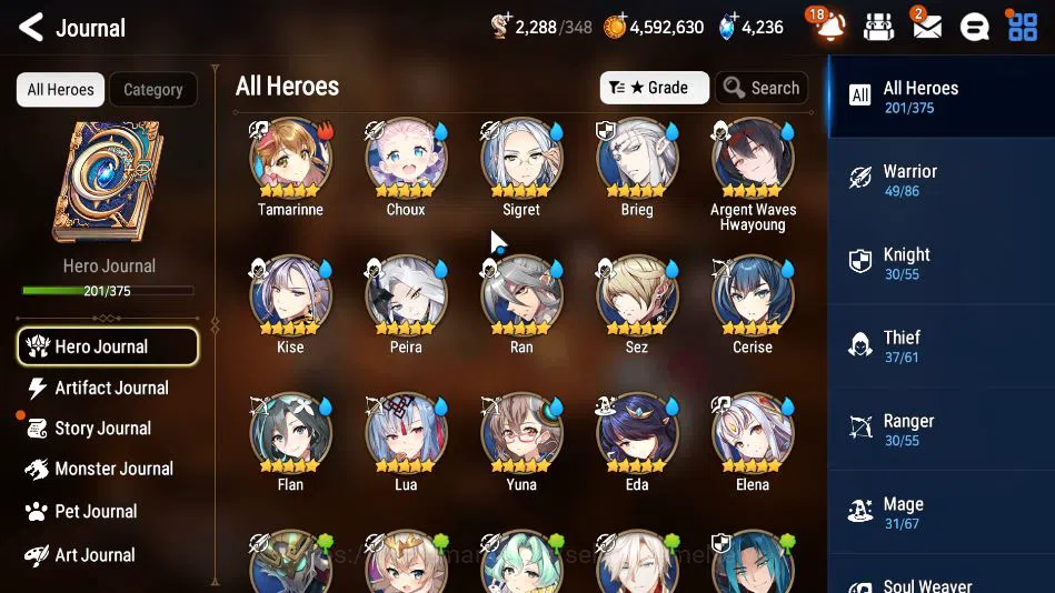 Epic Seven Accounts Mid-Tier ASIA Verif|16 ML(A Tywin,Belian,SP Politis,C Lilias,etc)+Collab(Sol,Ram,Shuna),Etc|4,2 8