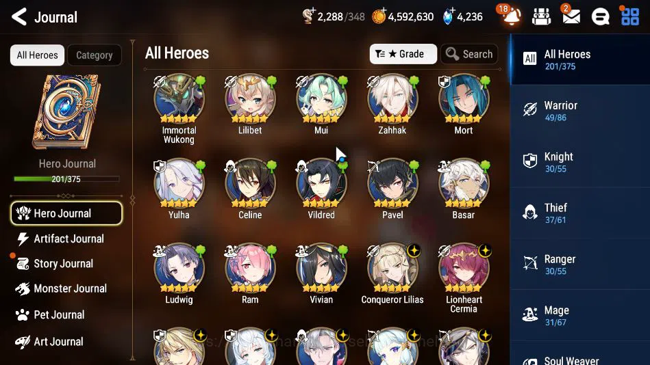 Epic Seven Accounts Mid-Tier ASIA Verif|16 ML(A Tywin,Belian,SP Politis,C Lilias,etc)+Collab(Sol,Ram,Shuna),Etc|4,2 9