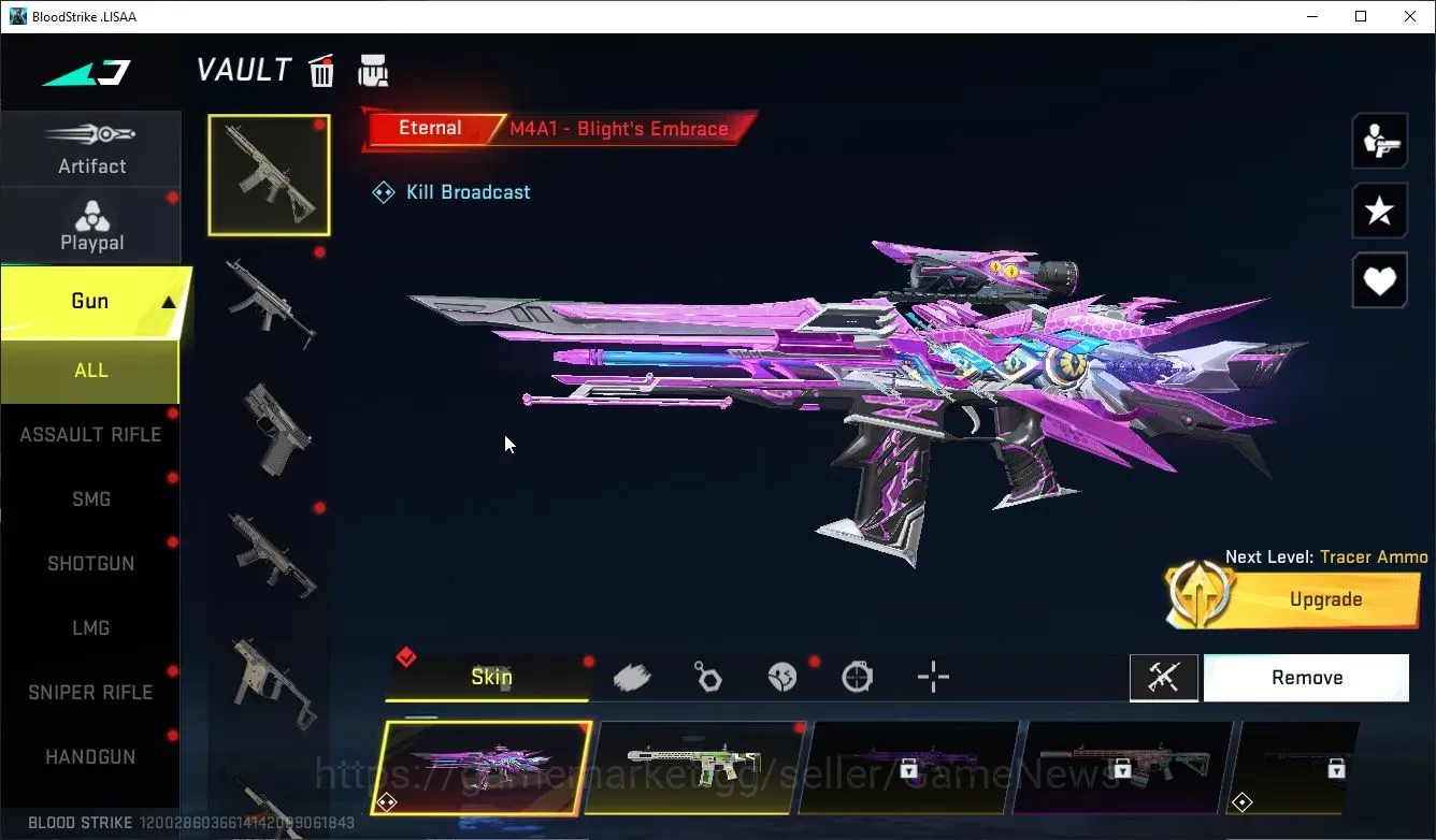 Blood Strike Accounts Others ASIA|ETERNAL Lv2 M4A1-Blight Embrance|1 ULTRA Magnum - Mako |Rank Bronze IV|NetEase|BLS6090 1