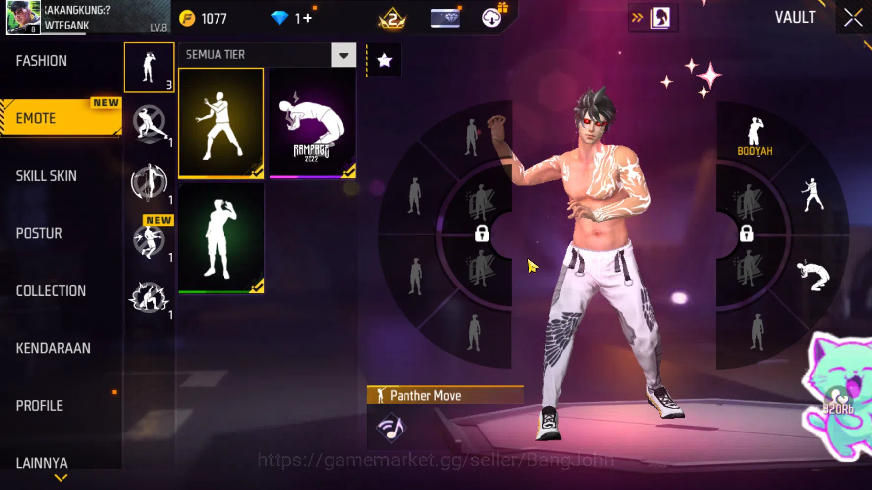 Free Fire Accounts Indonesia | Vault 10 | Polosan SG Lumut | FF607B image 6