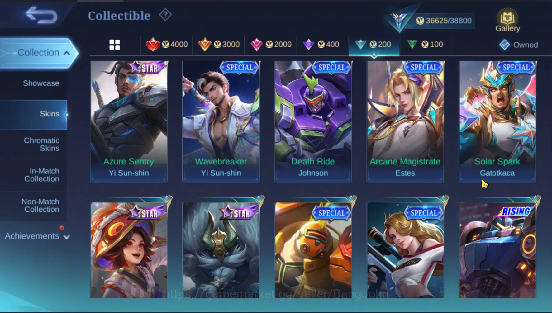 Mobile Legends: Bang Bang Accounts Others Hero 78 | Skin 138 | Emblem Max 1 | Prime Granger | Collector Parsha | Lightborn 10