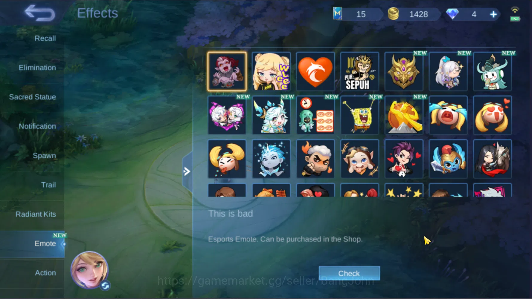 Mobile Legends: Bang Bang Accounts Others Hero 78 | Skin 138 | Emblem Max 1 | Prime Granger | Collector Parsha | Lightborn 17