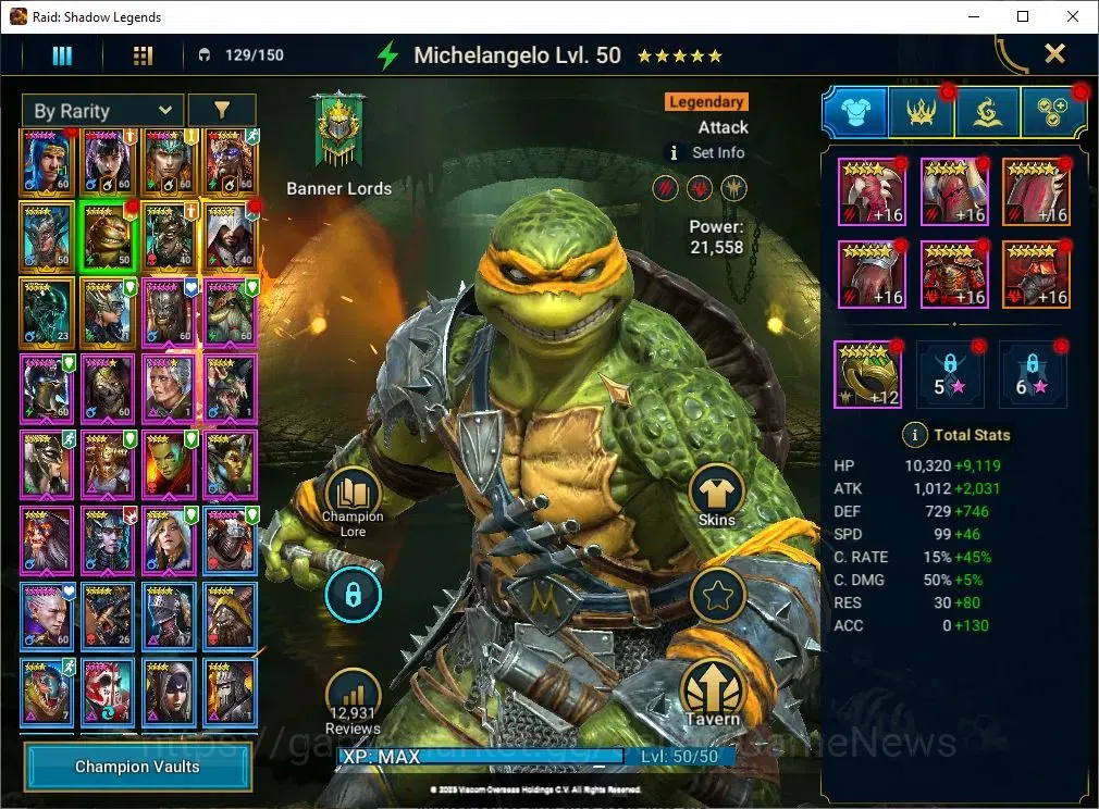 Raid: Shadow Legends Accounts Mid-Game Lv 53|815K Power|10 Legend(Ninja,Artax,Ezio,Alice,Ludex,McAngelo,Loki,Etc)|10K 13