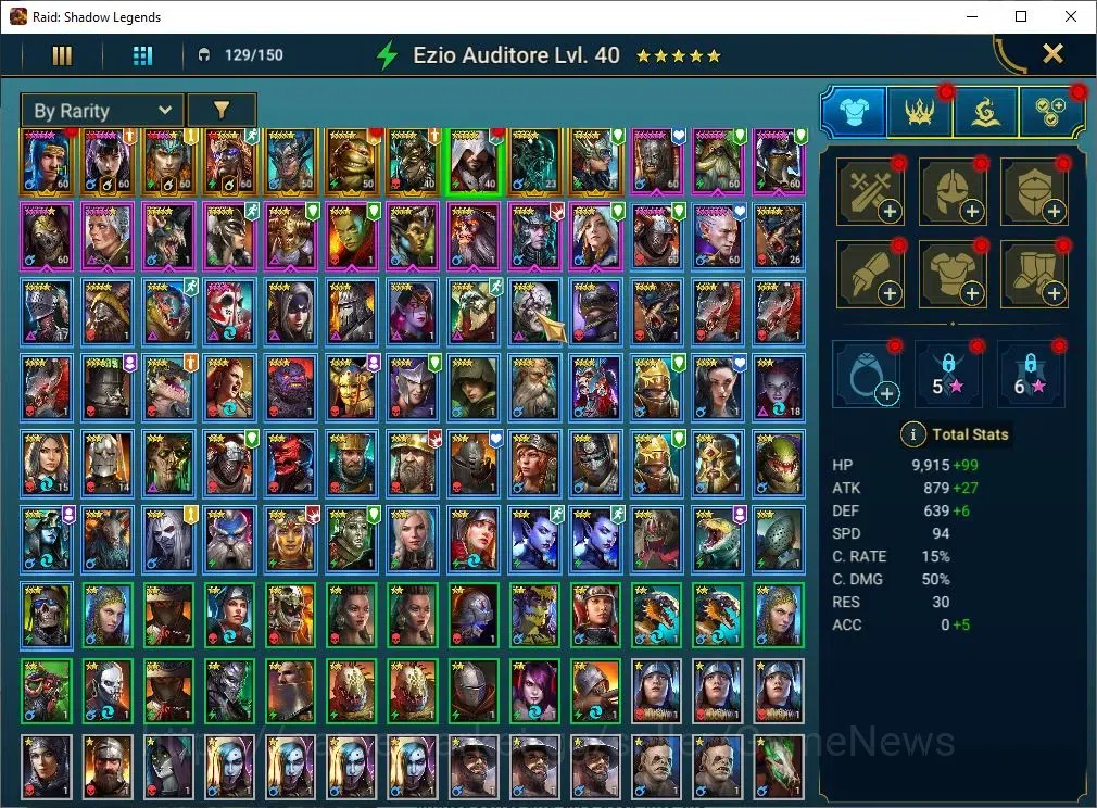 Raid: Shadow Legends Accounts Mid-Game Lv 53|815K Power|10 Legend(Ninja,Artax,Ezio,Alice,Ludex,McAngelo,Loki,Etc)|10K 17
