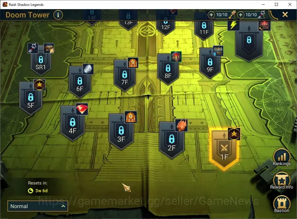 Raid: Shadow Legends Accounts Mid-Game Lv 53|815K Power|10 Legend(Ninja,Artax,Ezio,Alice,Ludex,McAngelo,Loki,Etc)|10K 9