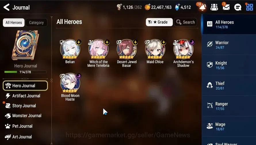 Epic Seven Accounts GLOBAL|UnVerif|6 ML(BM Haste, Belian, WOTM Tenebri image 4