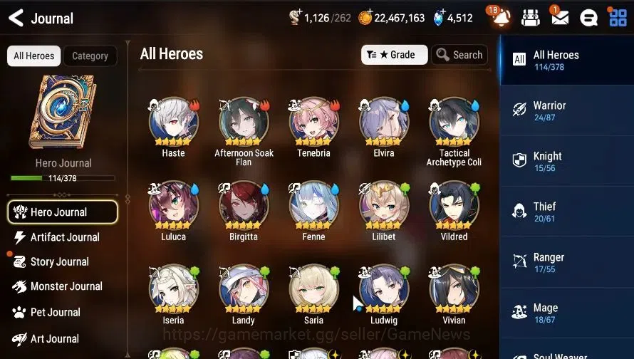Epic Seven Accounts GLOBAL|UnVerif|6 ML(BM Haste, Belian, WOTM Tenebri image 5