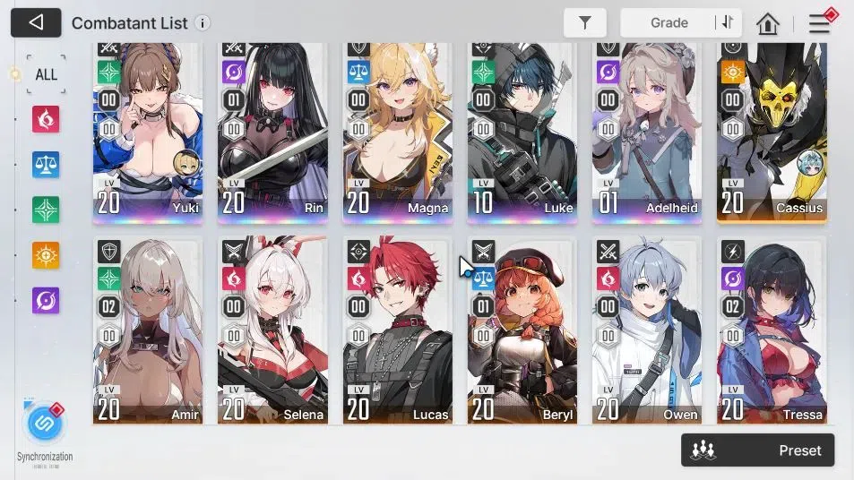 Chaos Zero Nightmare Accounts GLOBAL Lv 40|5 SSR[Yuki+Sign,Adelheid,RinM1,Magna, image 3
