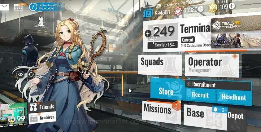 Arknights Accounts Lvl 24|61 OP + 1 Outfit|75,3K Orundum + 109 Origin image 1
