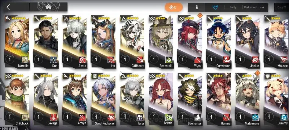Arknights Accounts Lvl 24|61 OP + 1 Outfit|75,3K Orundum + 109 Origin image 3