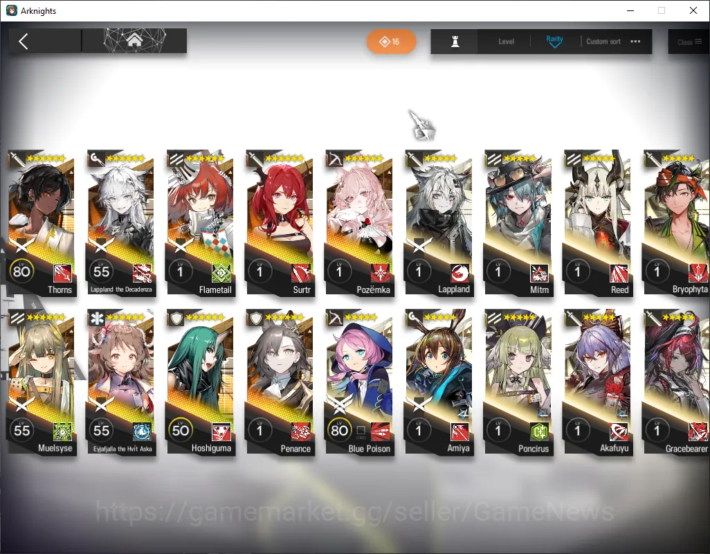 Arknights Accounts Others Global|Lv 20|110 Op, 3 Outfits| 3 Limited Muelsyse,Lappland the Decadenza,ETHA |Terminal 1