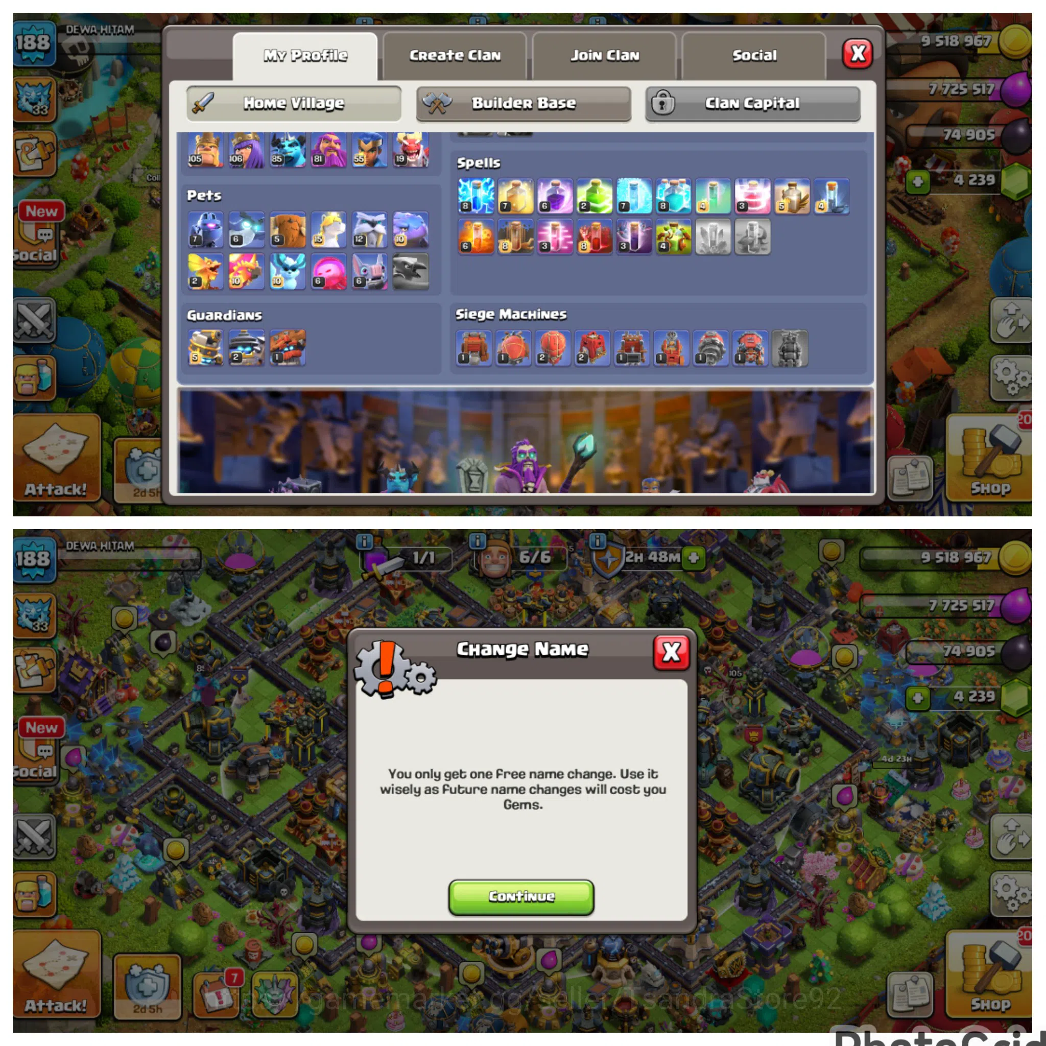 Clash of Clans Accounts High-End FLASH SALE TH 18 LVL 188 MAXED FASE 2|4 HERO MAXED|EPIC MANY MAX|WALL MAXED|NC FREE|STAR 2