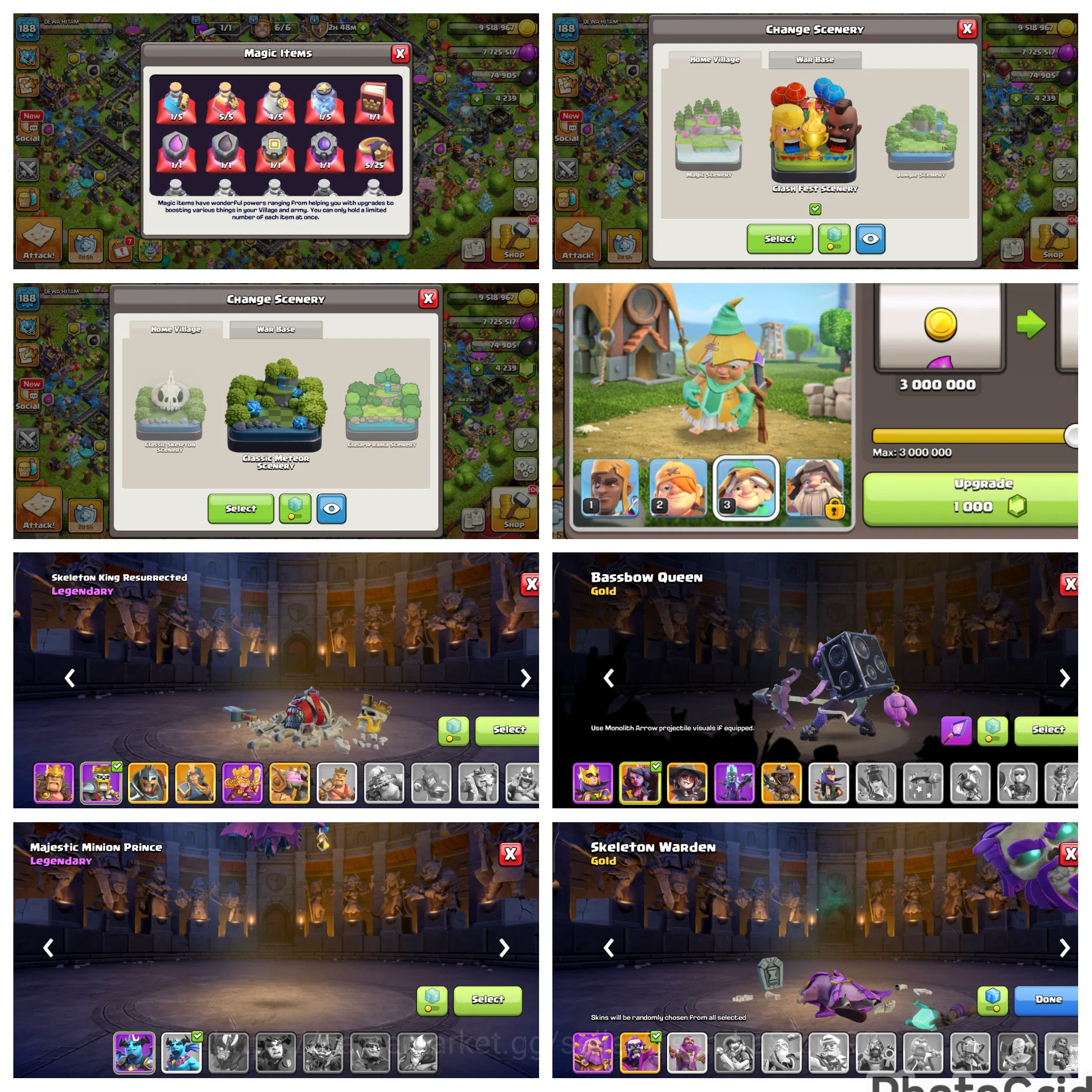 Clash of Clans Accounts High-End FLASH SALE TH 18 LVL 188 MAXED FASE 2|4 HERO MAXED|EPIC MANY MAX|WALL MAXED|NC FREE|STAR 4
