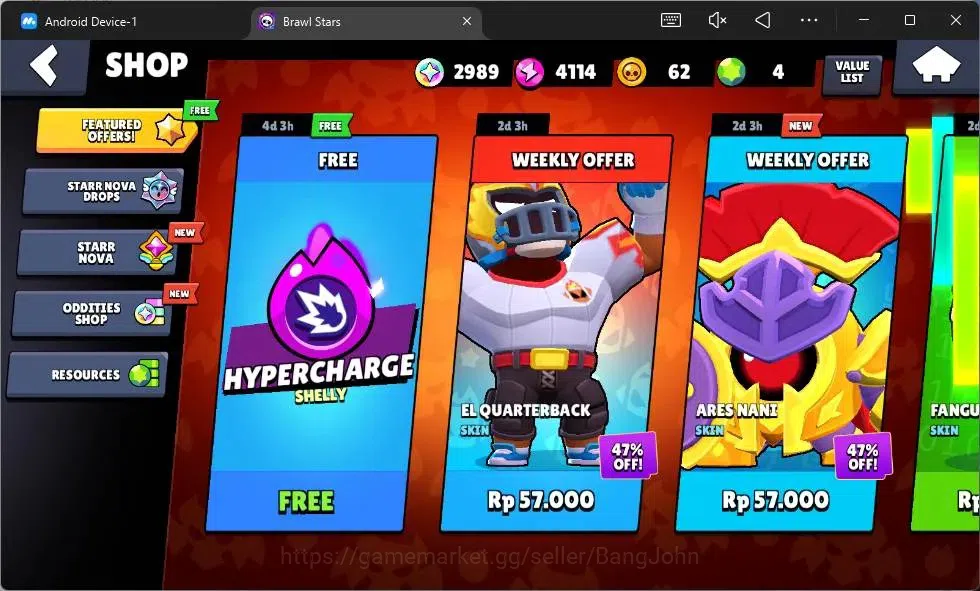 Brawl Stars Accounts Android | 10878 Thropy|46 Brawler|1 Max Hypercharg image 9