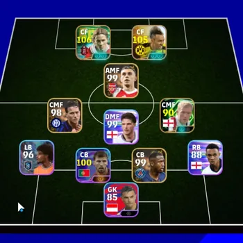 eFootball Accounts Mid-Tier Android|Power 3077|Epic P.E.Aubameyang X Minato,Fernando Torres,Paul