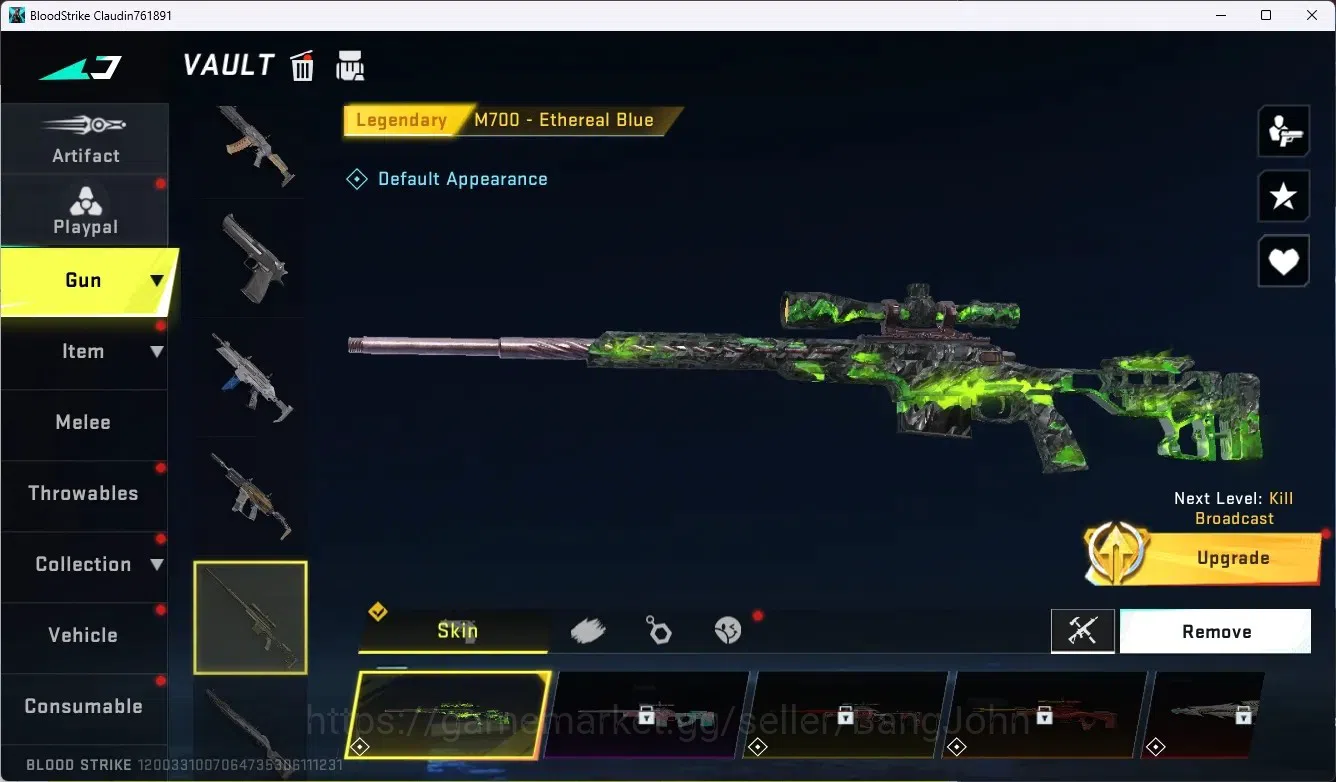 Blood Strike Accounts ASIA|Collab Gun MCX - EVA-00|3 Legend Gun|Collab E image 4