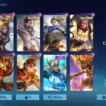 Mobile Legends: Bang Bang Accounts Rare Skin Global|234 Skin|Expert|LightBorn Tigreal Alucard Granger,LUNAR Sun,VENOM Gusion