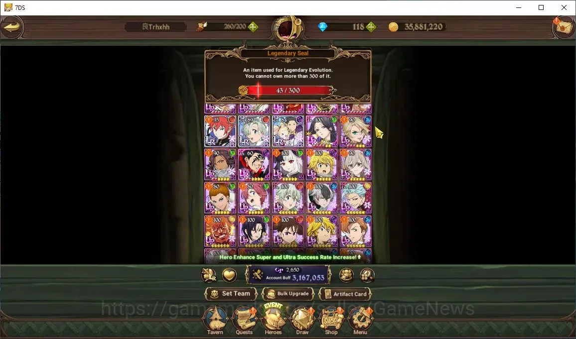 The Seven Deadly Sins: Grand Cross Accounts Global|118 Dm|3,1M CC|3 LR+7 UR+Collab ReZero|Rein image 4