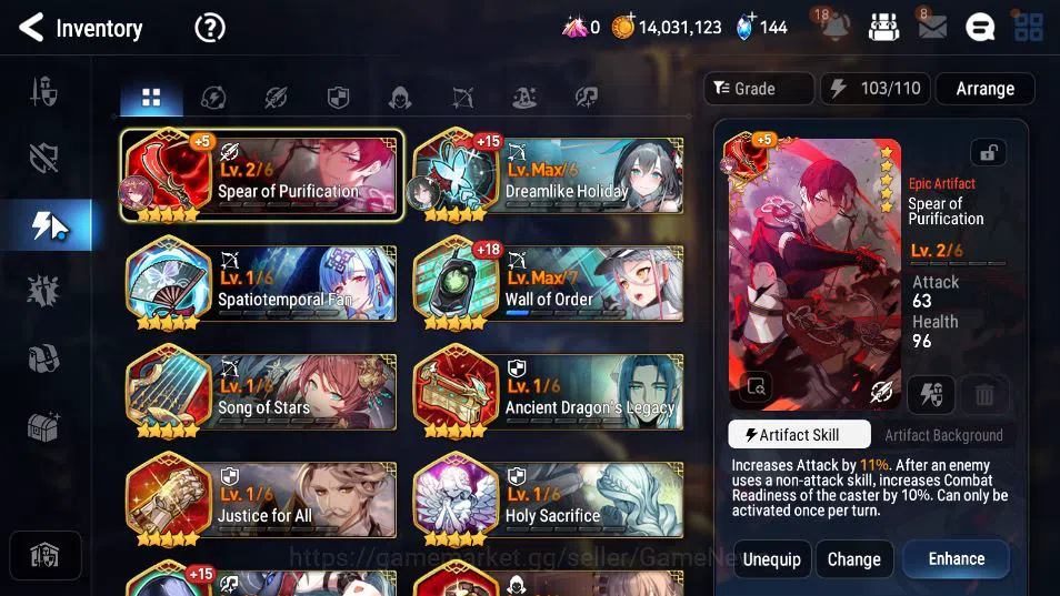 Epic Seven Accounts GBL Unverif|New Era|7 ML(LOTScales,Har setti,WOTM  image 10
