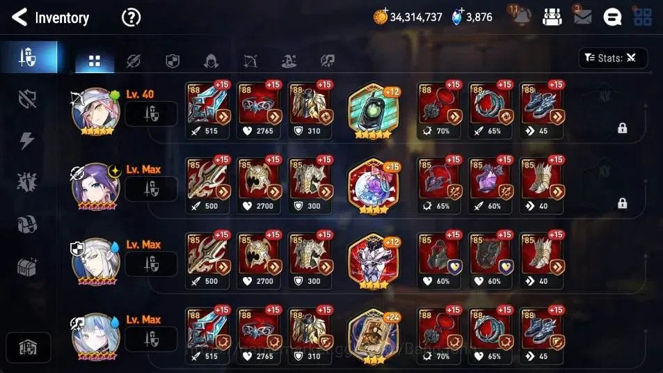 Epic Seven Accounts High-End Global Unverif | 9 ML(Straze,NC Landy,Notos,SE Celine,LC Bellona)|PoH+Bless ON|SS 3.1K|Gold 13