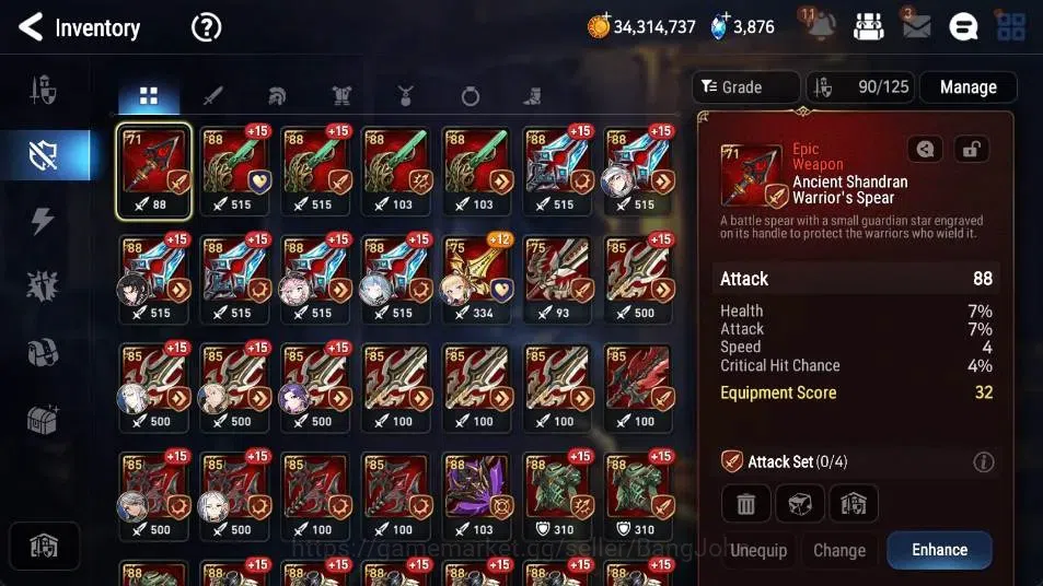 Epic Seven Accounts High-End Global Unverif | 9 ML(Straze,NC Landy,Notos,SE Celine,LC Bellona)|PoH+Bless ON|SS 3.1K|Gold 14