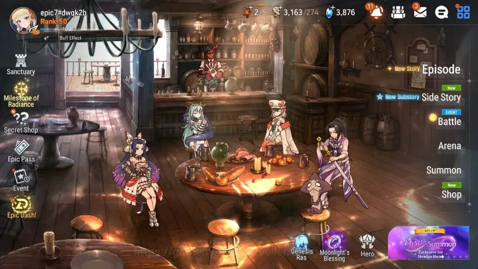 Epic Seven Accounts High-End Global Unverif | 9 ML(Straze,NC Landy,Notos,SE Celine,LC Bellona)|PoH+Bless ON|SS 3.1K|Gold 2