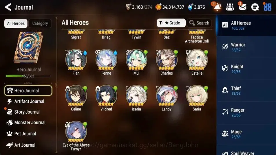 Epic Seven Accounts High-End Global Unverif | 9 ML(Straze,NC Landy,Notos,SE Celine,LC Bellona)|PoH+Bless ON|SS 3.1K|Gold 6