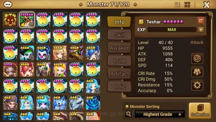 Summoners War: Sky Arena Accounts GLOBAL | NB 5 TESHAR,Starter Gacha 115 12Y+160 11Y image 2