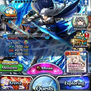 Grand Summoners Accounts End-Game Global|Rank 94|16 Ascend 18 TW (UP Roy,S Emiya,Chloe,Alpha,Rin&Luvia Etc)+TW SS Liza,Illya
