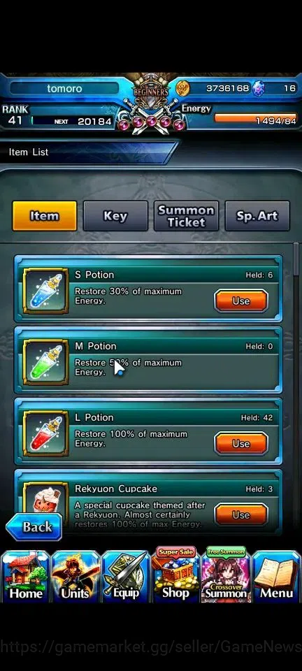 Grand Summoners Accounts Global|Rank 41 | 3 Ascend + 1 TW| 2 TW | M Kirisam image 2