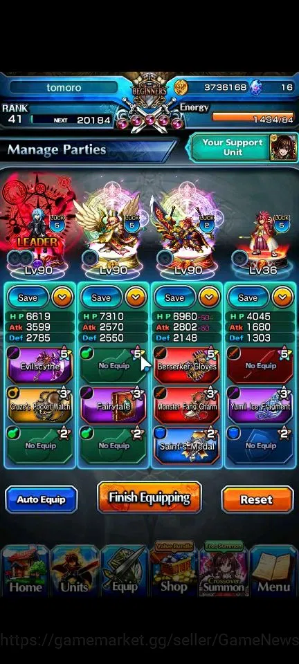 Grand Summoners Accounts Global|Rank 41 | 3 Ascend + 1 TW| 2 TW | M Kirisam image 3