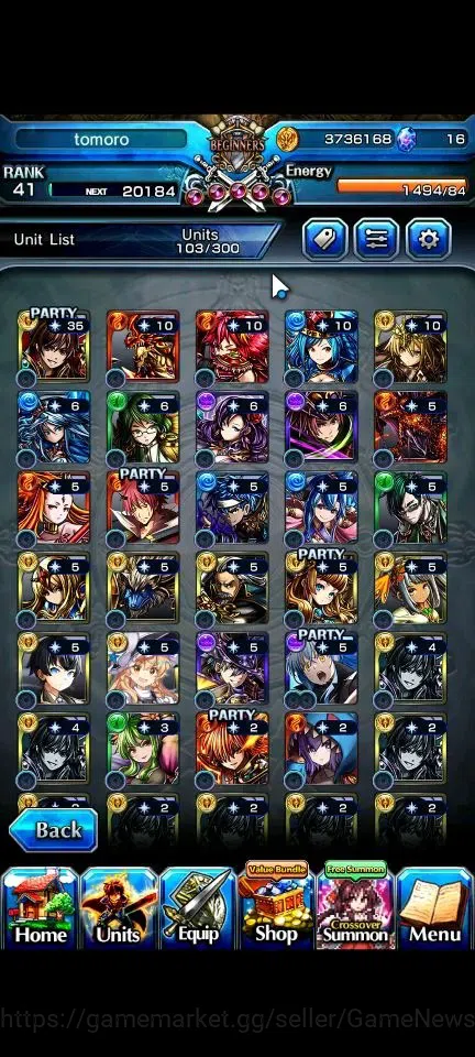 Grand Summoners Accounts Global|Rank 41 | 3 Ascend + 1 TW| 2 TW | M Kirisam image 5