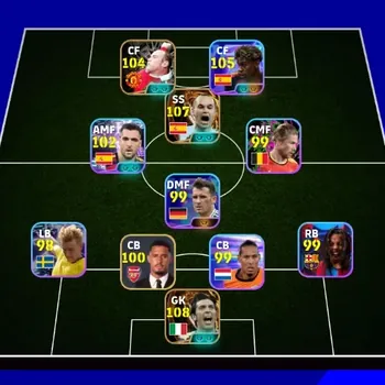 eFootball Accounts Others Android|PW3138|AndresIniestaBigT,GianluigiBuffonBigT,LamineYamalShowT,MikelMerinoShowT,Ruis Costa