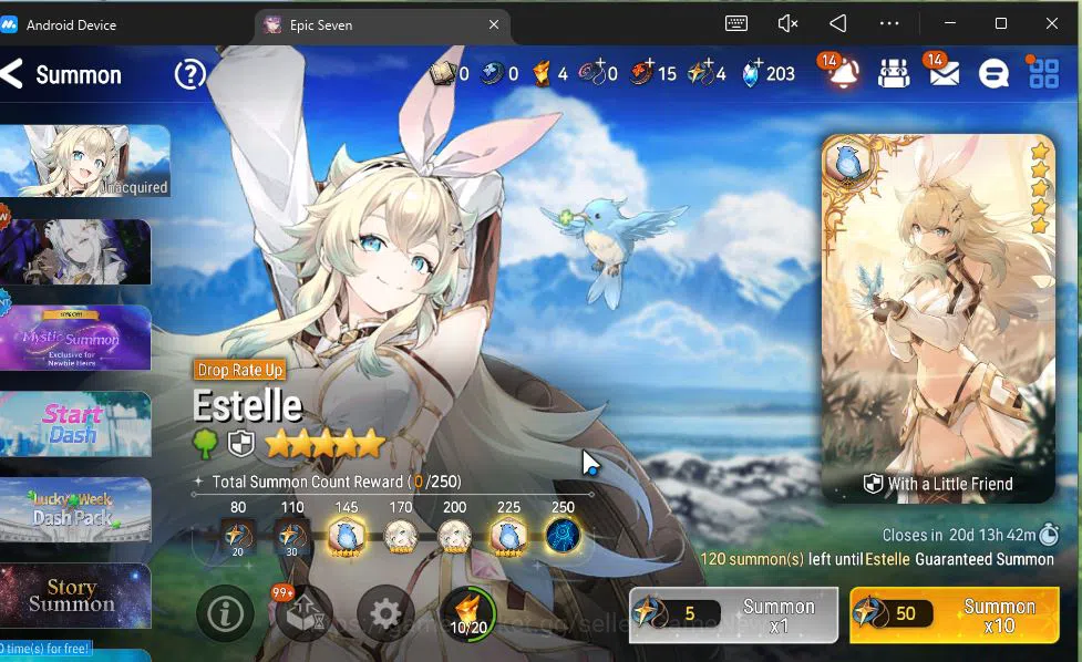 Epic Seven Accounts GLOBAL Unverif|New Era|5 ML(Salome,SP Politis,Arch image 13