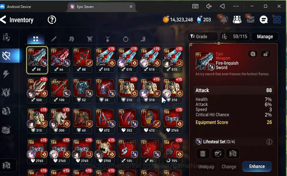 Epic Seven Accounts GLOBAL Unverif|New Era|5 ML(Salome,SP Politis,Arch image 8