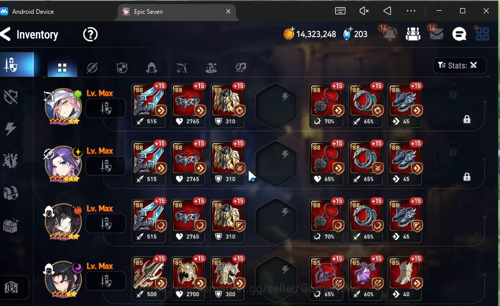 Epic Seven Accounts GLOBAL Unverif|New Era|5 ML(Salome,SP Politis,Arch image 9