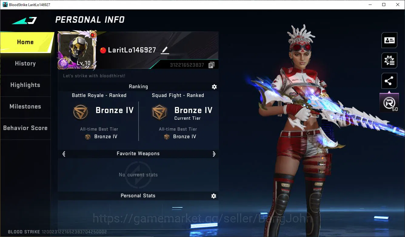 Blood Strike Accounts ASIA|COLLAB=KAG-6,KAR98K,|LIMITED=MP7|ULTRA=AK47 M image 13