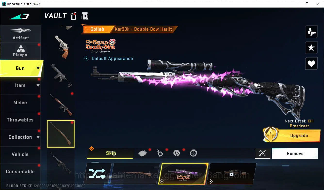 Blood Strike Accounts ASIA|COLLAB=KAG-6,KAR98K,|LIMITED=MP7|ULTRA=AK47 M image 7