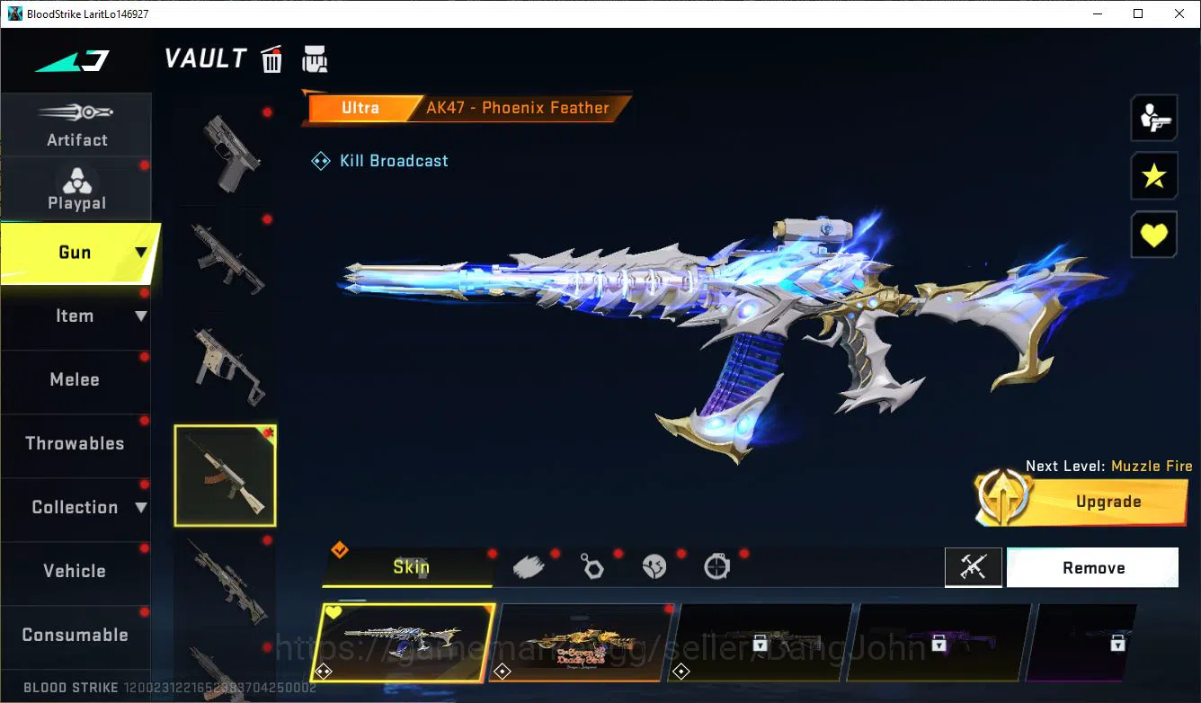 Blood Strike Accounts ASIA|COLLAB=KAG-6,KAR98K,|LIMITED=MP7|ULTRA=AK47 M image 9