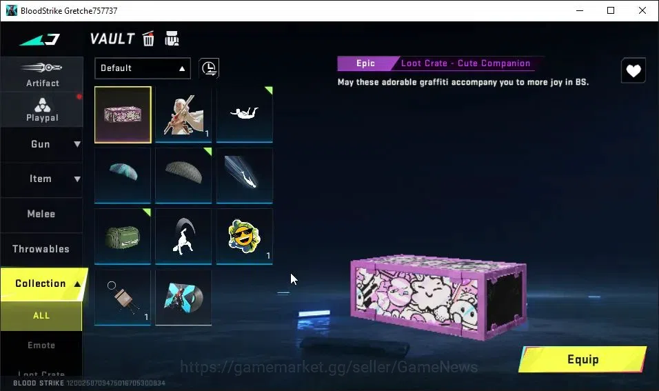 Blood Strike Accounts ASIA|Starter|ULTRA ETHAN-Raid Mask|4 Legendary[P90 image 10