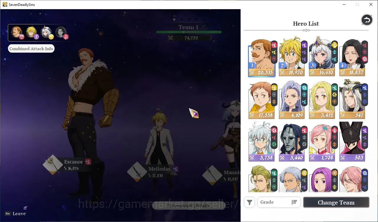 The Seven Deadly Sins: Origin Accounts SEA|Lvl 41|8 SSR|EscanorP6,MeliodasP5,MannieP5,Gui image 1