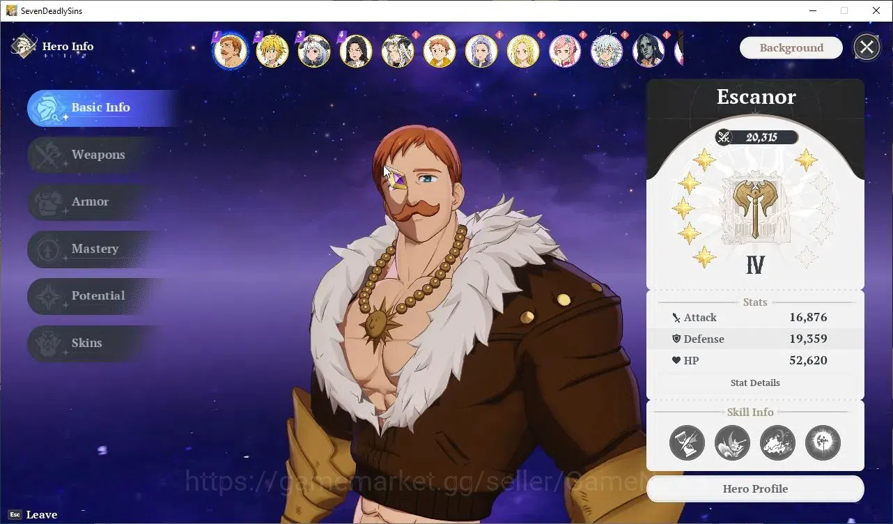 The Seven Deadly Sins: Origin Accounts SEA|Lvl 41|8 SSR|EscanorP6,MeliodasP5,MannieP5,Gui image 2