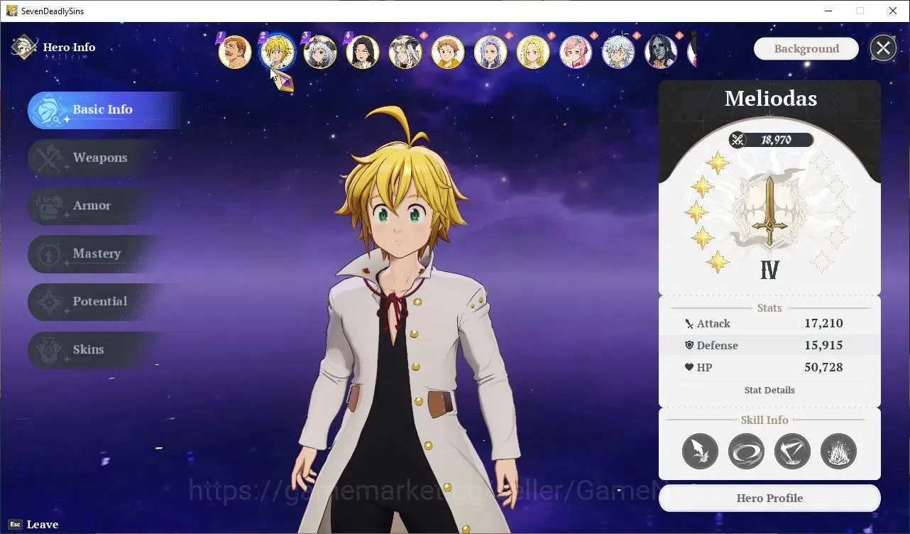 The Seven Deadly Sins: Origin Accounts SEA|Lvl 41|8 SSR|EscanorP6,MeliodasP5,MannieP5,Gui image 3