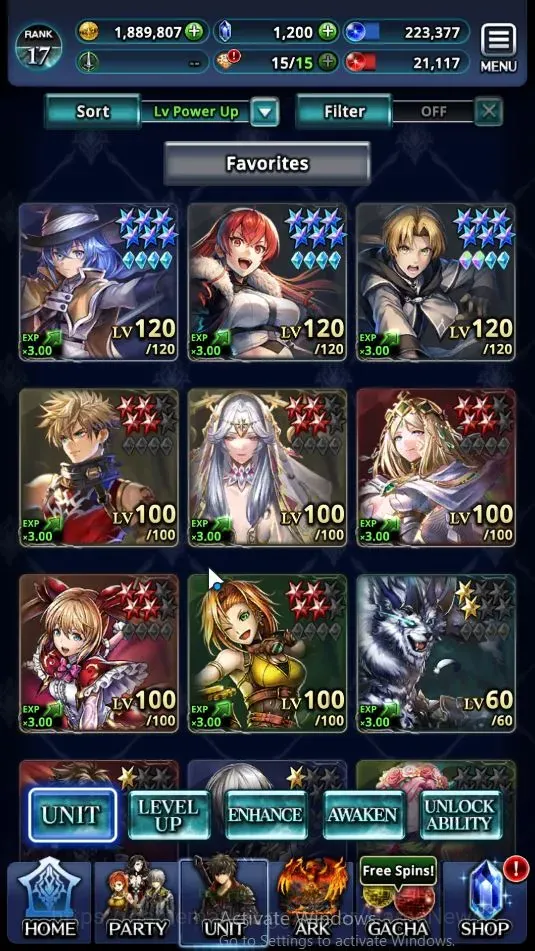 Last Cloudia Accounts Mid‑Game Global|Rank 17|Collab Mushoku Tensei (Roxy,Eris,Rudeus Greyrat) +Top Unit (SM Sera,G 1